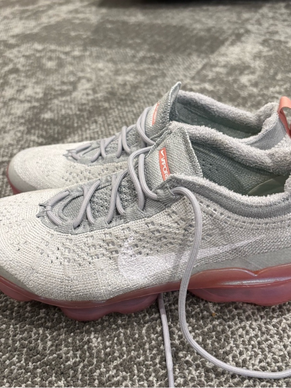 Nike Air VaporMax 2023 Flyknit Photon Dust Red Stardust Athletic Shoes Womens 8 - Picture 3 of 6